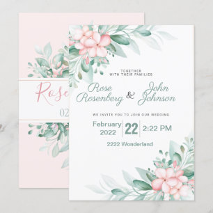 Faire-part de mariage floral