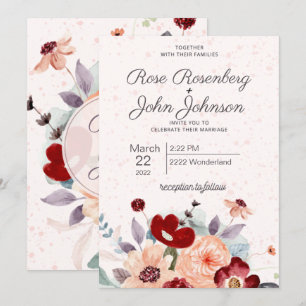 Faire-part de mariage floral