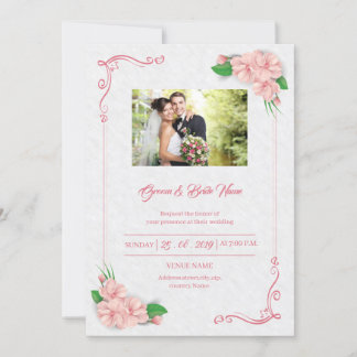 Faire-part de mariage floral