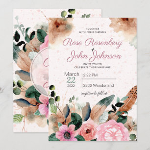 Faire-part de mariage floral