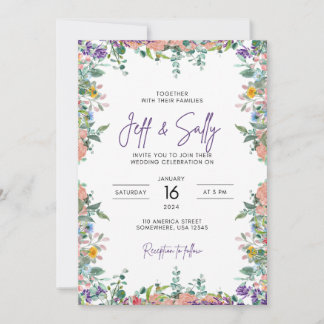Faire-part de mariage floral