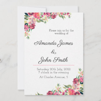 Faire-part de mariage floral