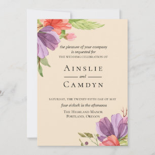 Faire-part de mariage floral