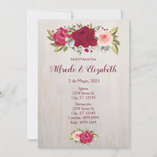 Faire-part de mariage floral