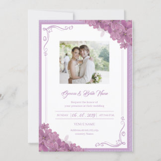 Faire-part de mariage floral
