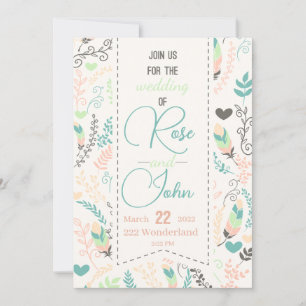 Faire-part de mariage floral