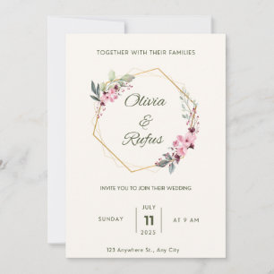Faire-part de mariage floral
