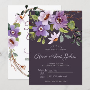 Faire-part de mariage floral