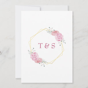 Faire-part de mariage floral à fleurs de cerisier