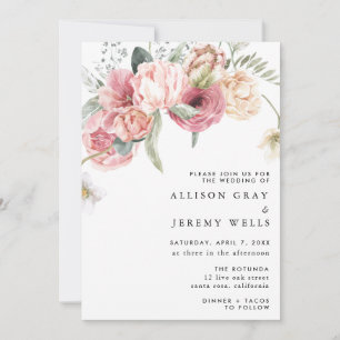 Faire-part de mariage floral Annabeth