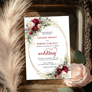 Faire-part de mariage floral bohème rustique de Bo