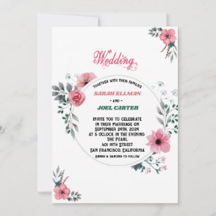 faire-part de mariage floral chic Bright Watercolo