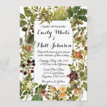 Faire-part de mariage Floral de Bois Blanc