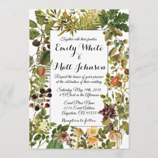 Faire-part de mariage Floral de Bois Blanc