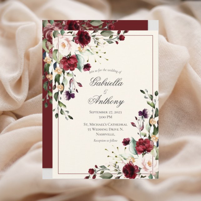 Faire-part de mariage floral de l'Eucalyptus de Bo (Créateur téléchargé)