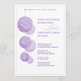 Faire-part de mariage floral de splendeur