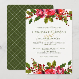 Faire-part de mariage floral de vacances