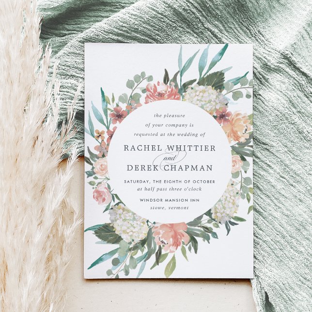 Faire-part de mariage floral du milieu de l'été (Créateur téléchargé)