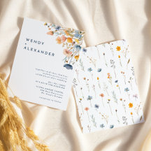 Faire-part de mariage floral élégant