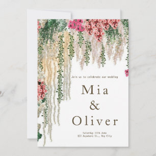 Faire-part de mariage Floral Elegant Flower Power