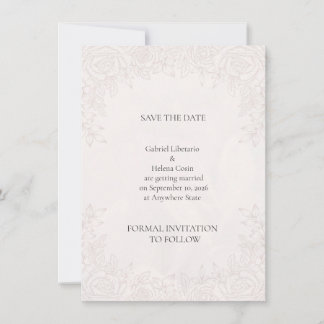 Faire-part de mariage floral Elegant Pivoine Rose