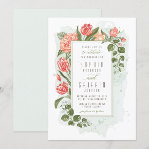 Faire-part de mariage Floral Embrace