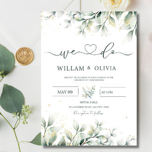 Faire-part de mariage floral Eucalyptus Verdure