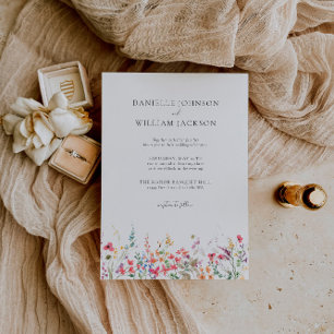 Faire-part de mariage floral Fleur sauvage de prin