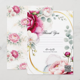 Faire-part de mariage floral Garden Peonies & Orch