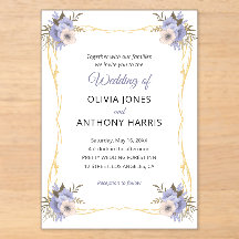 Faire-part de mariage floral géométrique rustique