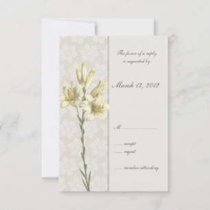 Faire-part de mariage Floral Lillies Blanches