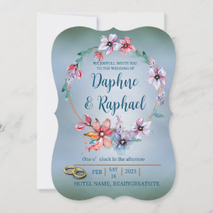 Faire-part de mariage Floral moderne