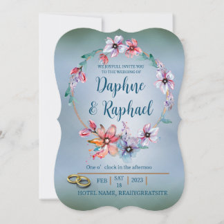 Faire-part de mariage Floral moderne