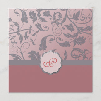 Faire-part de mariage Floral Monogramme