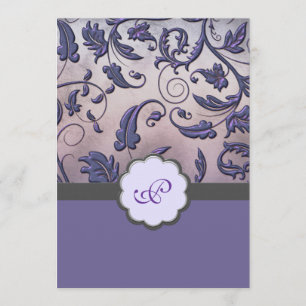 Faire-part de mariage Floral Monogramme