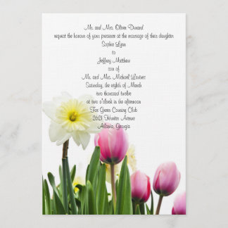Faire-part de mariage floral printanier