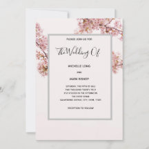 Faire-part de mariage floral romantique moderne