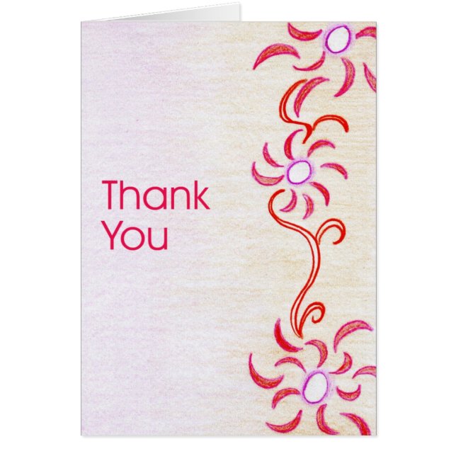 Faire-part de mariage floral rouge abstrait (Devant)