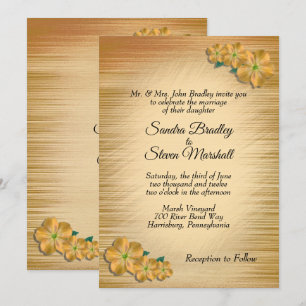 Faire-part de mariage floral rustique