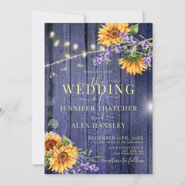 Faire-part de mariage floral rustique des tourneso (Devant)