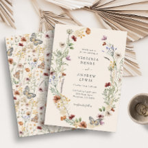 Faire-part de mariage Floral Terracotta