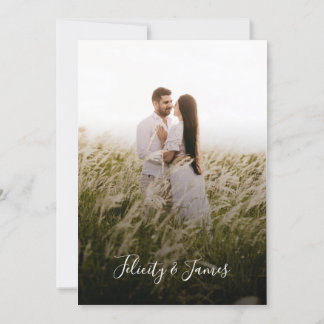 Faire-part de mariage floral vert