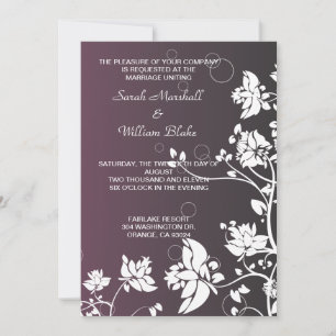 Faire-part de mariage florale blanche