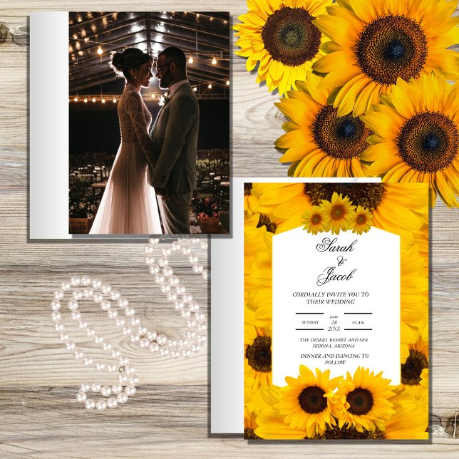 faire-part de mariage florale élégante (Créateur téléchargé)