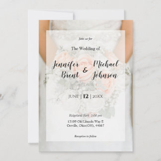 Faire-part de mariage florale nuptiale