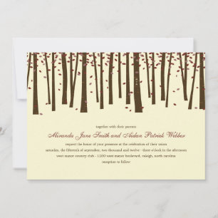 Faire-part de mariage forestier - Bourgogne