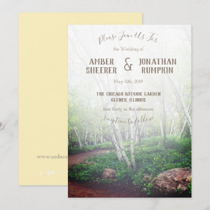 Faire-part de mariage forestier enchanté