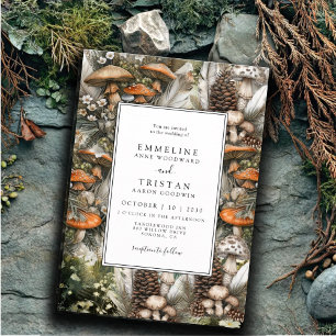 Faire-part de mariage forestier enchanté