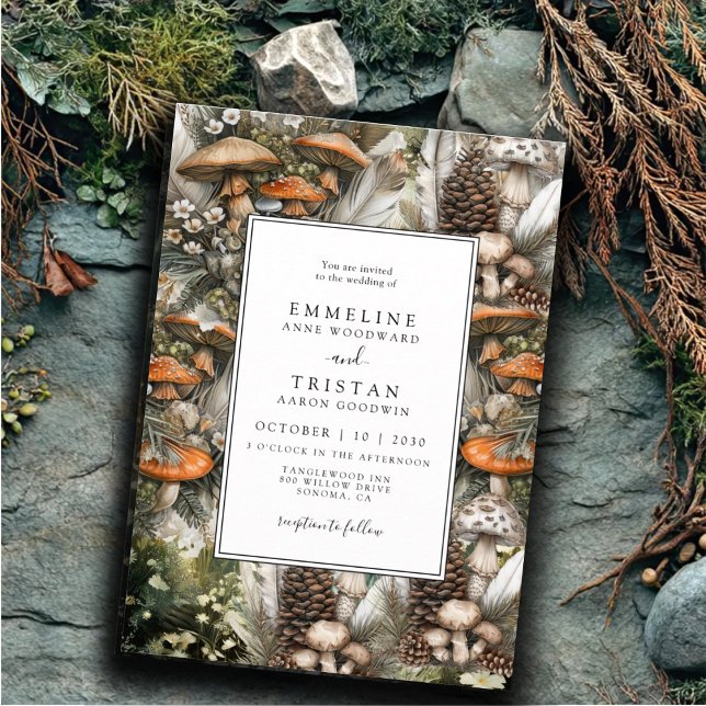 Faire-part de mariage forestier enchanté (Créateur téléchargé)