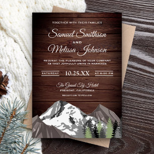 Faire-part de mariage forestier rustique de Wood M